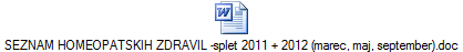 SEZNAM HOMEOPATSKIH ZDRAVIL -splet 2011 + 2012 (marec, maj, september).doc